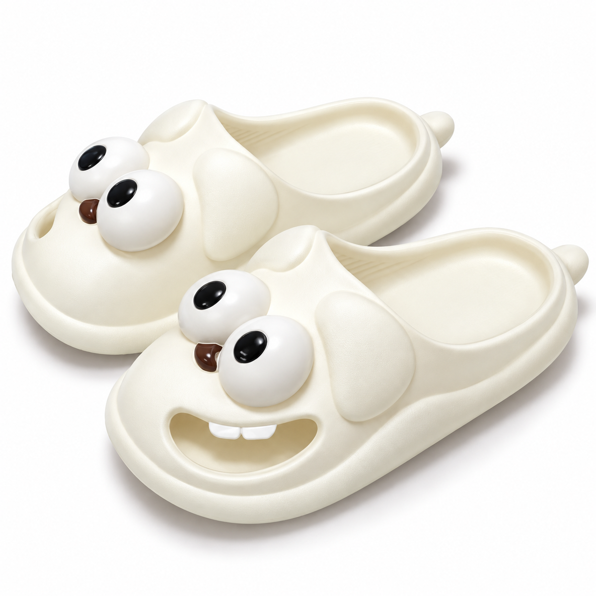 🐶 50% OFF 👅 Funny 3D Big Eye Dog Slides – Cute & Comfy EVA Slippers