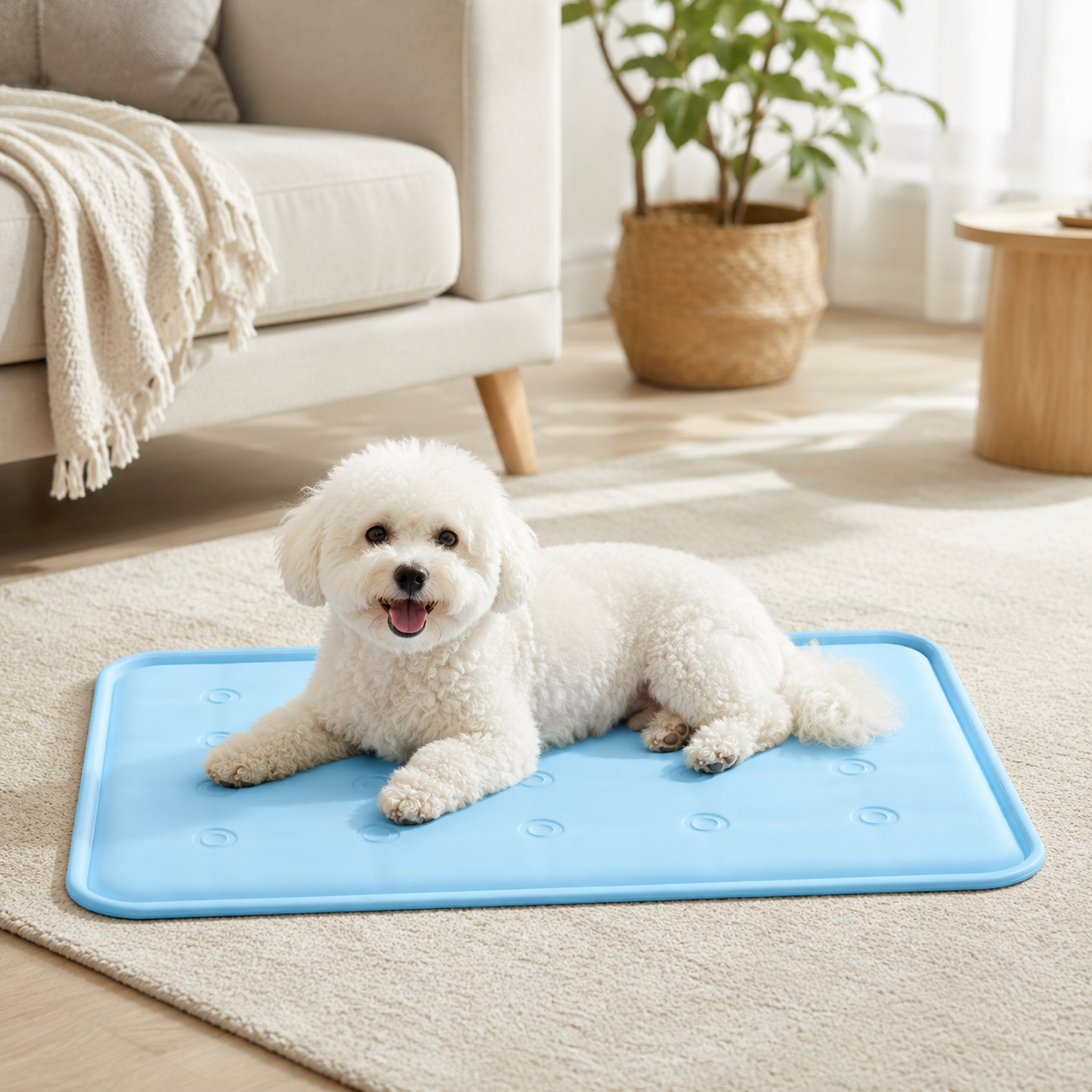 Light Blue Cooling Gel Pet Mat