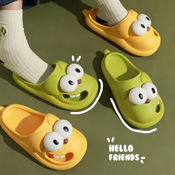 🐶 50% OFF 👅 Funny 3D Big Eye Dog Slides – Cute & Comfy EVA Slippers