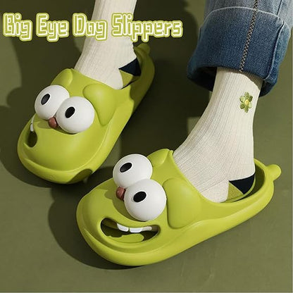🐶 50% OFF 👅 Funny 3D Big Eye Dog Slides – Cute & Comfy EVA Slippers