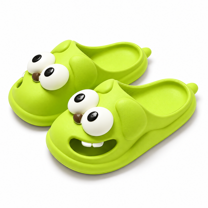🐶 50% OFF 👅 Funny 3D Big Eye Dog Slides – Cute & Comfy EVA Slippers