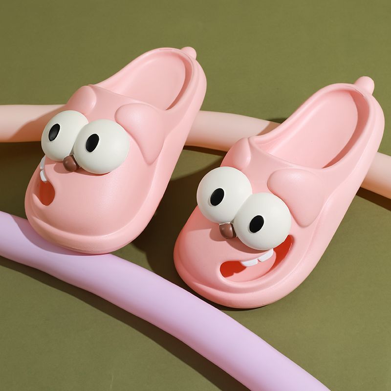 Pink 3D dog slippers