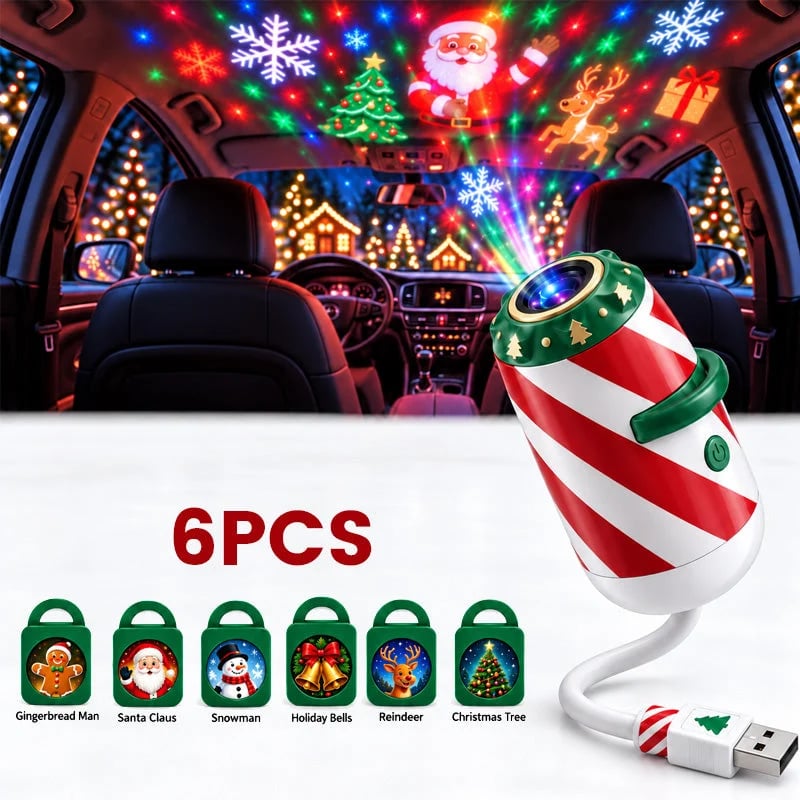 🎄 Limited Time:50% OFF – Christmas Car Projector Light, Merry Ride 5D Festive Projection