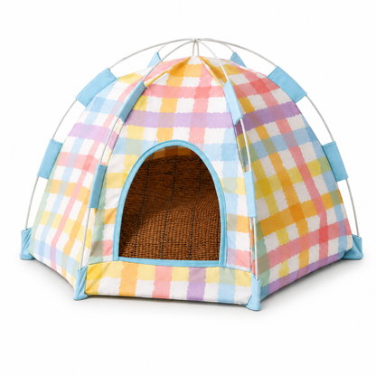 Colorful Pet Tent with Cooling Mat