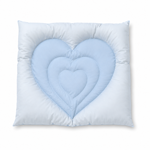 Light Blue Heart Cooling Pet Bed