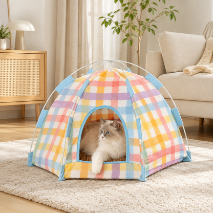 Colorful Pet Tent with Cooling Mat