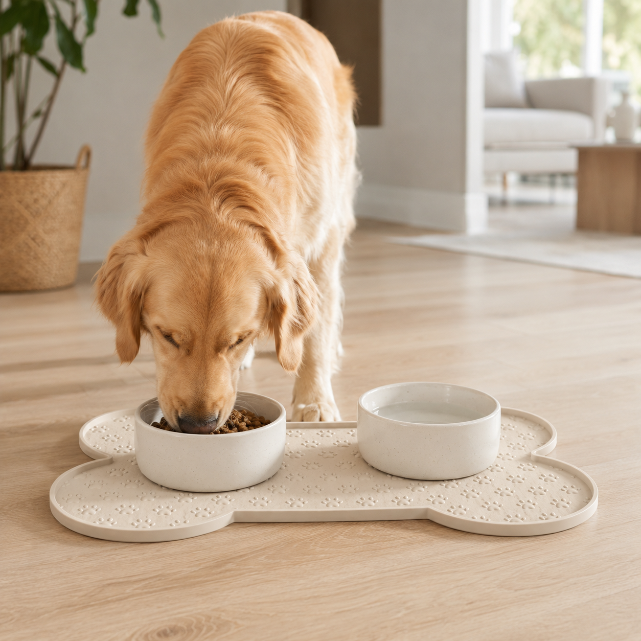 Bone-Shaped Silicone Pet Feeding Mat