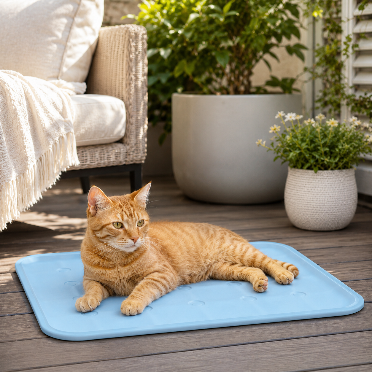 Light Blue Cooling Gel Pet Mat